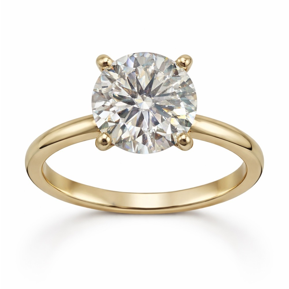3 CTW Moissanite Solitaire Ring